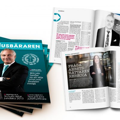 Stockholms Universitets juridiska magasin, iusBäraren, som jag layoutat sedan 2014